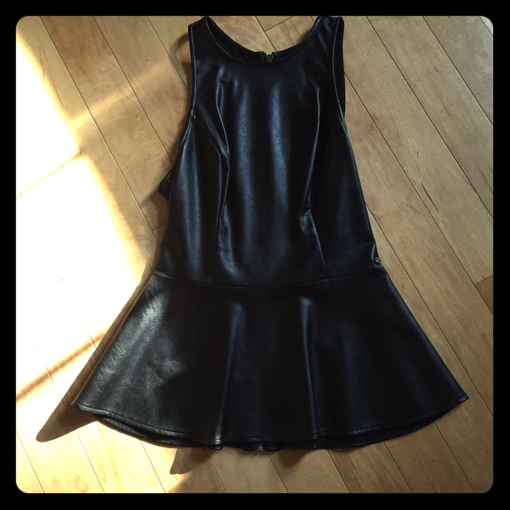 GUESS faux leather top